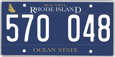 RI license plate 570048