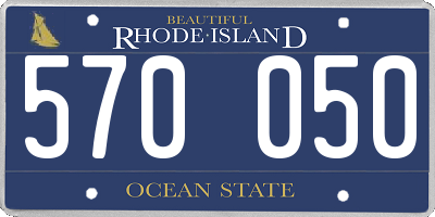 RI license plate 570050