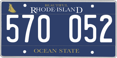 RI license plate 570052
