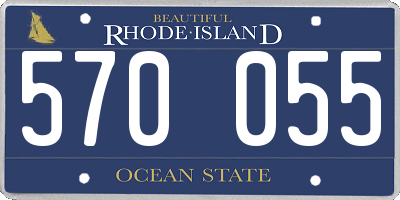 RI license plate 570055