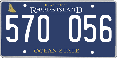 RI license plate 570056