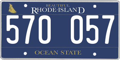 RI license plate 570057