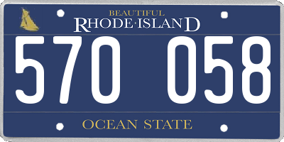 RI license plate 570058