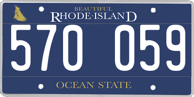 RI license plate 570059
