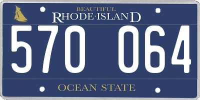 RI license plate 570064
