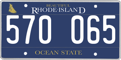 RI license plate 570065