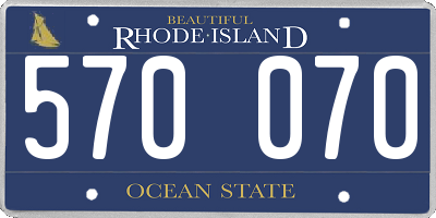 RI license plate 570070