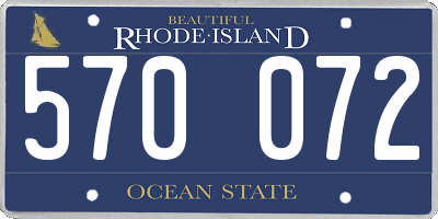 RI license plate 570072