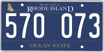 RI license plate 570073