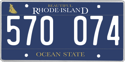RI license plate 570074