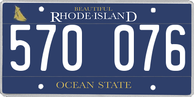 RI license plate 570076