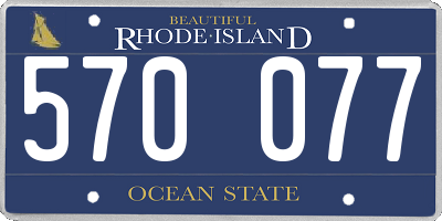 RI license plate 570077