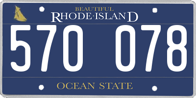 RI license plate 570078