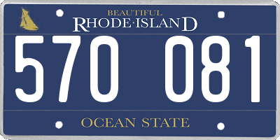 RI license plate 570081
