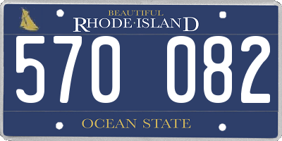 RI license plate 570082