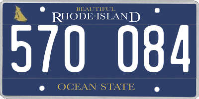 RI license plate 570084