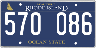 RI license plate 570086