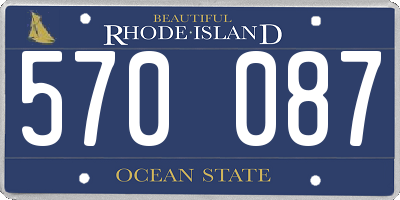RI license plate 570087