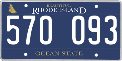 RI license plate 570093