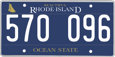 RI license plate 570096