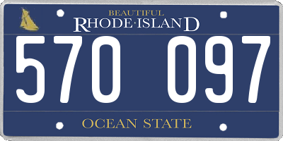 RI license plate 570097