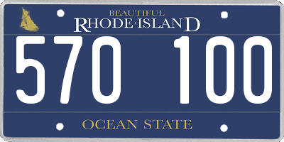 RI license plate 570100