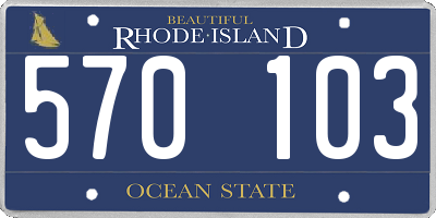 RI license plate 570103