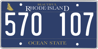 RI license plate 570107