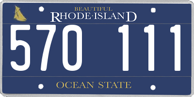 RI license plate 570111