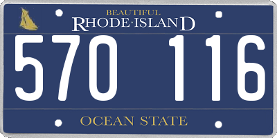 RI license plate 570116