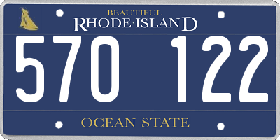 RI license plate 570122