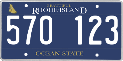 RI license plate 570123