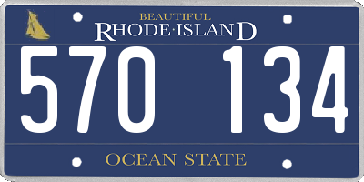RI license plate 570134