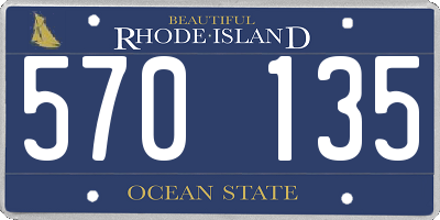 RI license plate 570135