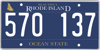 RI license plate 570137
