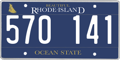 RI license plate 570141