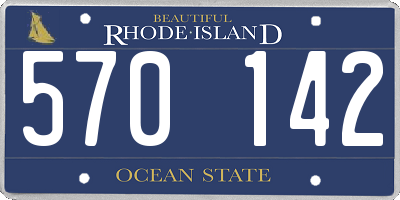 RI license plate 570142
