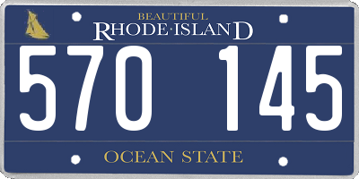 RI license plate 570145