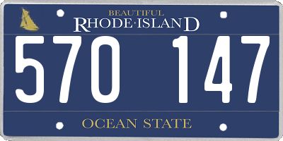 RI license plate 570147