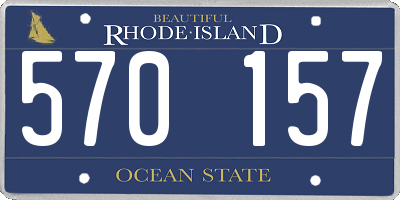 RI license plate 570157