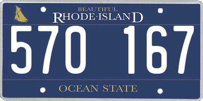 RI license plate 570167