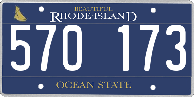 RI license plate 570173