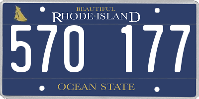 RI license plate 570177