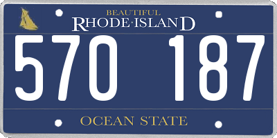 RI license plate 570187