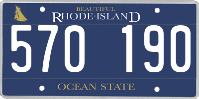 RI license plate 570190