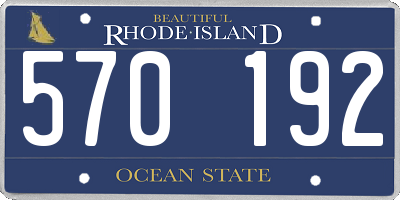 RI license plate 570192