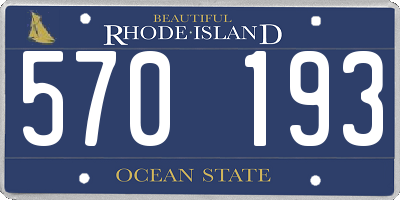 RI license plate 570193