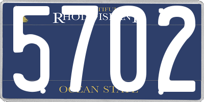RI license plate 5702