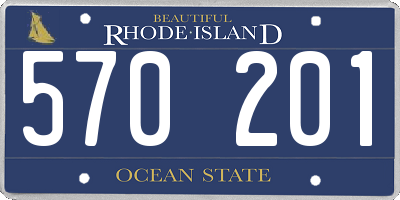 RI license plate 570201