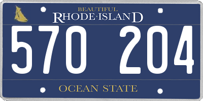 RI license plate 570204